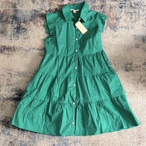 Emerald Green Monteau Dress with Tags, Size L